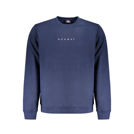 Blue Cotton Men Sweater