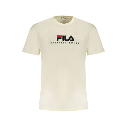 Beige Cotton Men T-Shirt