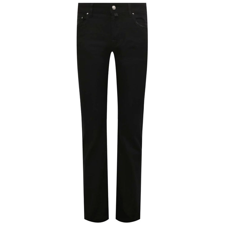 Black Cotton Jeans & Pant