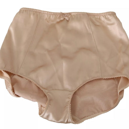 Beige Flower Logo Stretch Bottoms Underwear