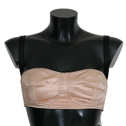 Black Straps Pink Balconcino Bra