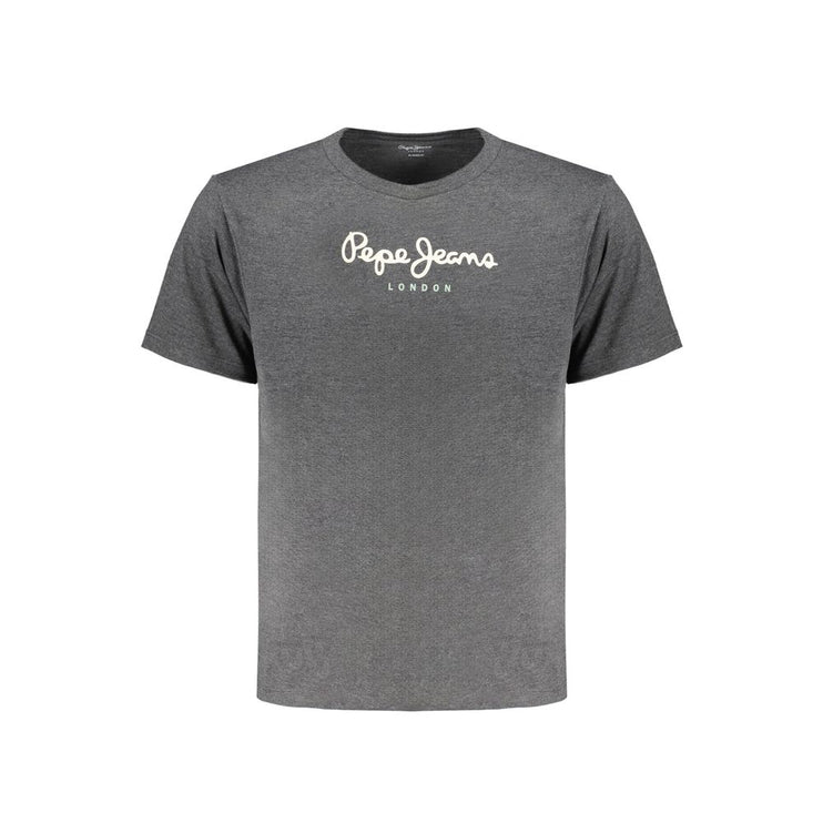 Gray Cotton Men T-Shirt