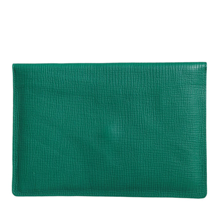 Green Leather Handbag Clutch Mini Purse Pouch Tablet Case