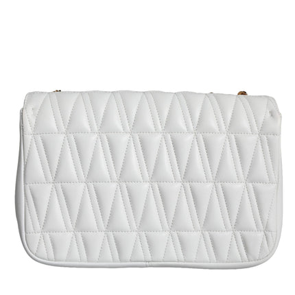 White Mini Nappa Leather Crossbody Shoulder Bag