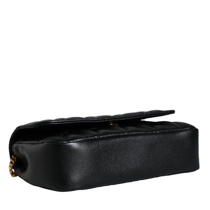 Black Mini Nappa Leather Crossbody Shoulder Bag