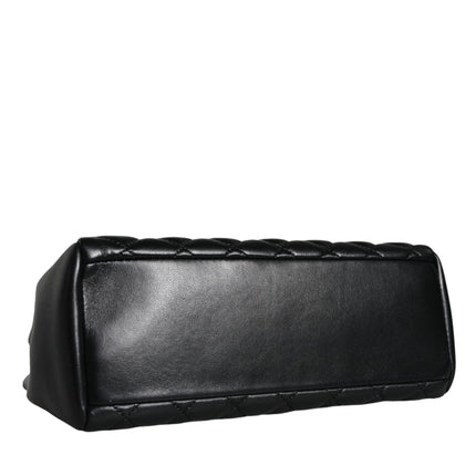 Black Quilted Nappa Leather Shoulder Chain Strap Bag