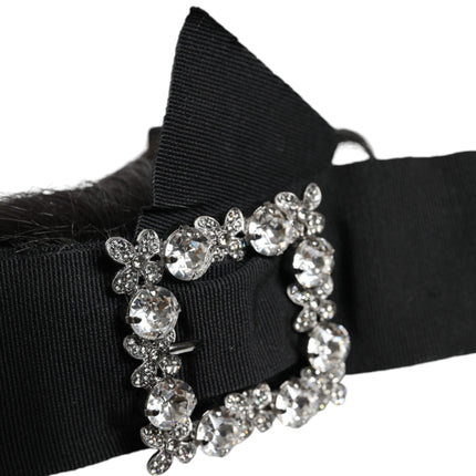 Black Hair Parrucchiera Crystal Headband Diadem