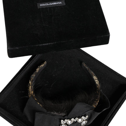 Black Hair Parrucchiera Crystal Headband Diadem