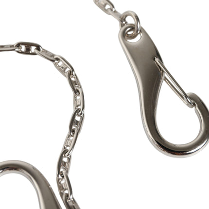 Silver Tone Metal DG Logo Link Chain Keychain Keyring