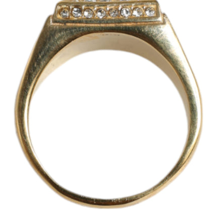 Gold Plated 925 Silver Green Crystal Ring