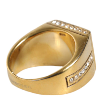 Gold Plated 925 Silver Clear Crystal Ring