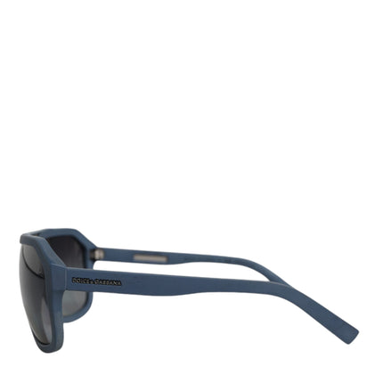 Blue Metal Frame Rubber Skin Polarized Mirror Lens Sunglasses