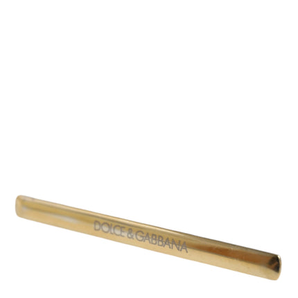 Gold Tone Brass Logo Branded Men Tie Clip Bar