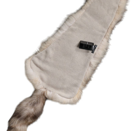 Brown Frost Fox Fur Neck Warmer Winter Scarf