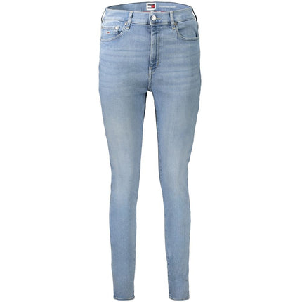 Jeans in cotone azzurro e pantalone