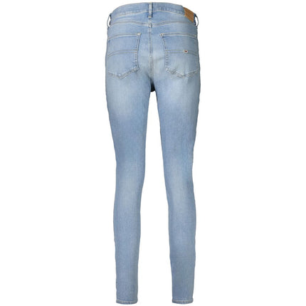 Jeans in cotone azzurro e pantalone