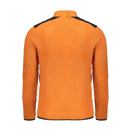 Orange Polyester Men Sweater