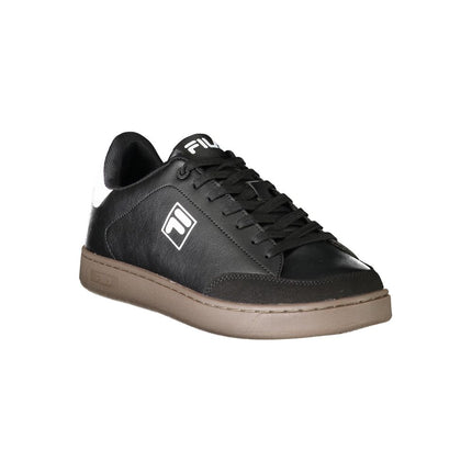 Black Polyester Men Sneaker