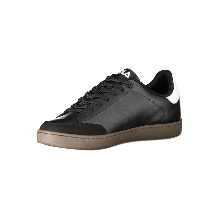 Black Polyester Men Sneaker