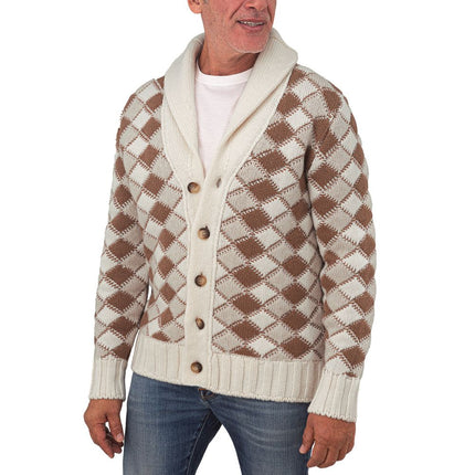 Bicolor Wool Cardigan