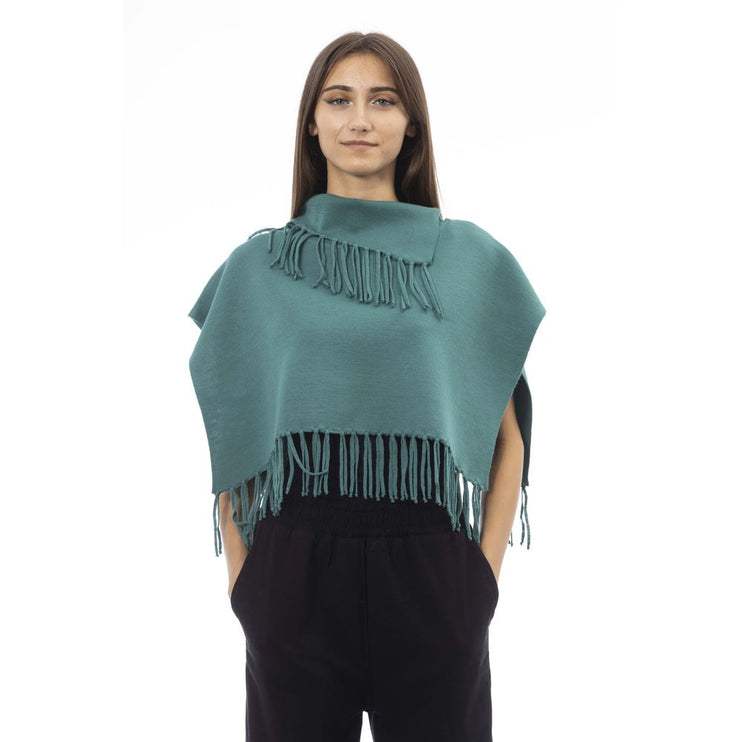 Green Wool Poncho