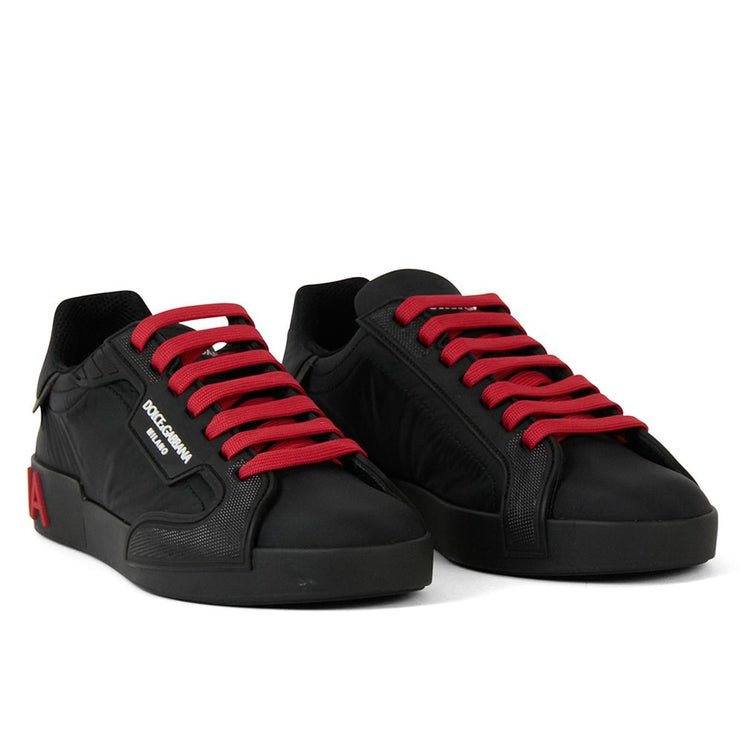 Black Polyester Sneaker