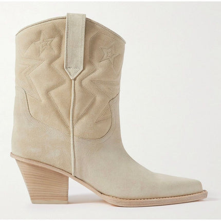 Beige Leather Boot