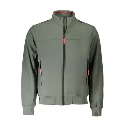 Green Polyester Men Jacket