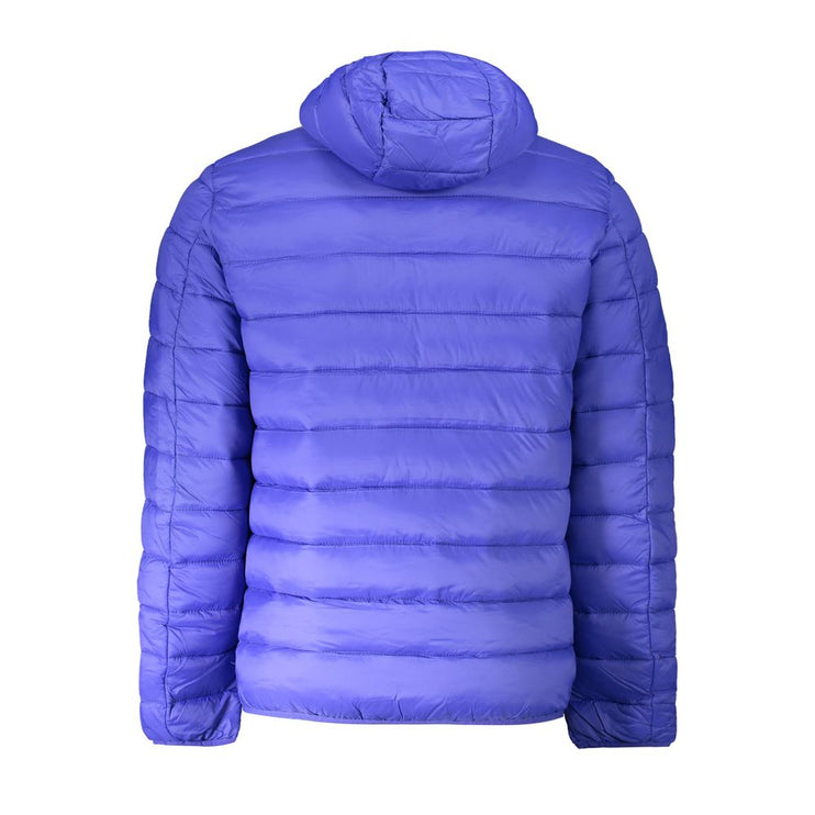 Blue Polyamide Men Jacket