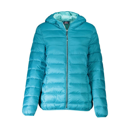 Light Blue Polyamide Women Jacket