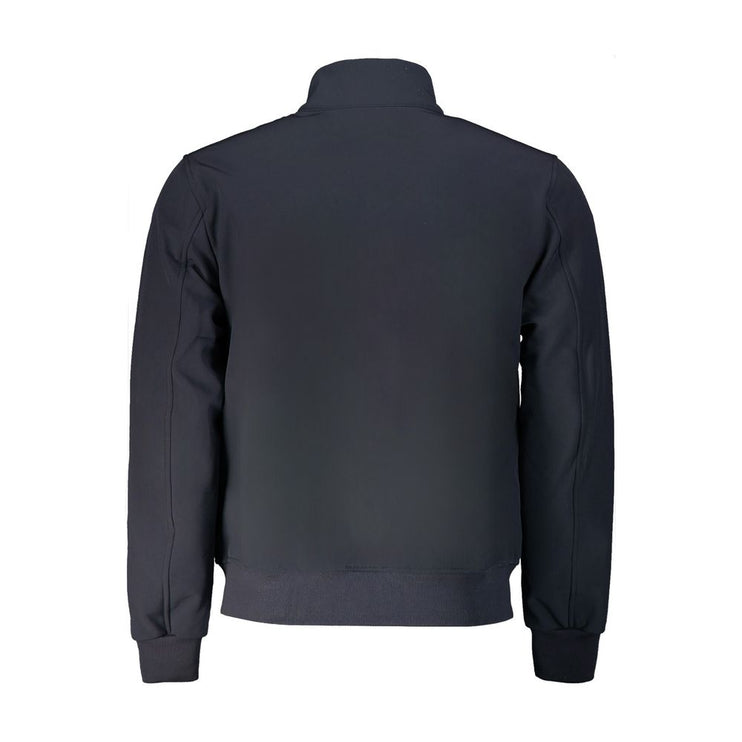 Black Polyester Men Jacket