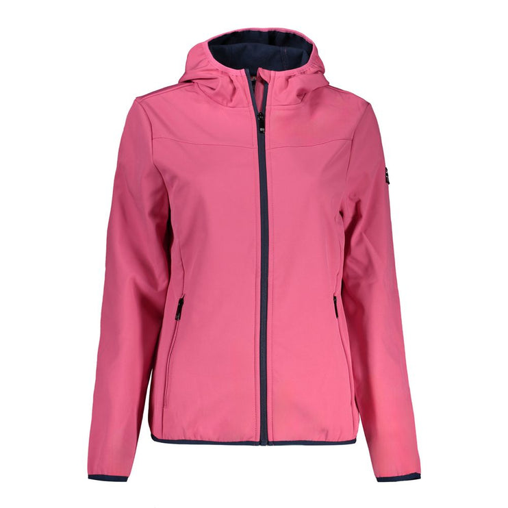 Pink Polyester Women Jacket