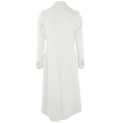 White Wool Vergine Jackets & Coat