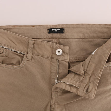 Beige Super Slim Fit Denim Delight