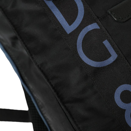 Black Nylon DG Logo School Backpack Men Bag