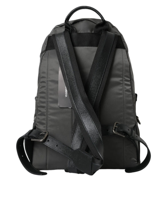 Nylon gris oscuro #dgfamily Patch Men Backpack Bags