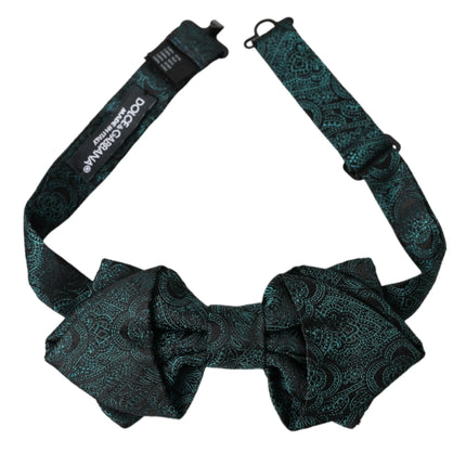 Green Bandana Silk Adjustable Neck Bet à nœud papillon