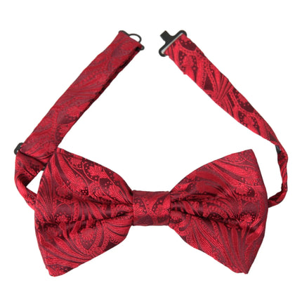 Brocade rouge Brocade Silk Adjustable Neck Men à noeud papillon