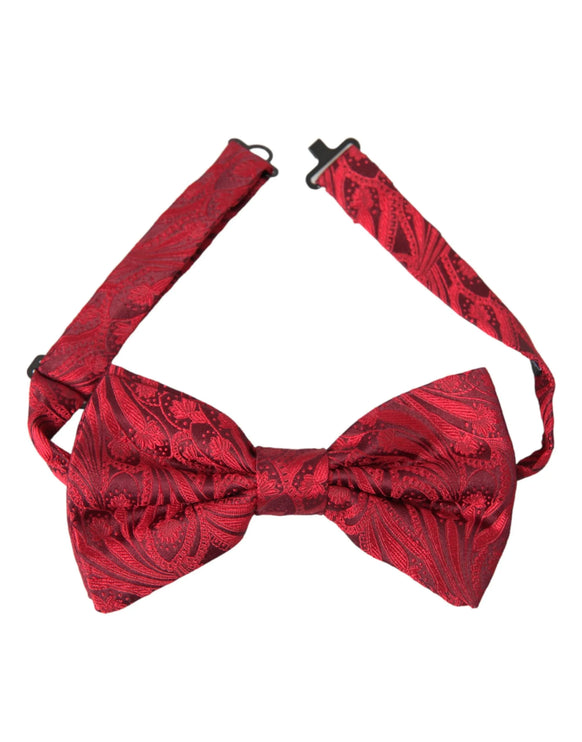 Brocade rouge Brocade Silk Adjustable Neck Men à noeud papillon