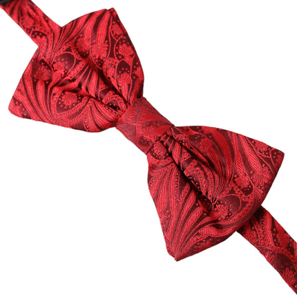 Brocade rouge Brocade Silk Adjustable Neck Men à noeud papillon