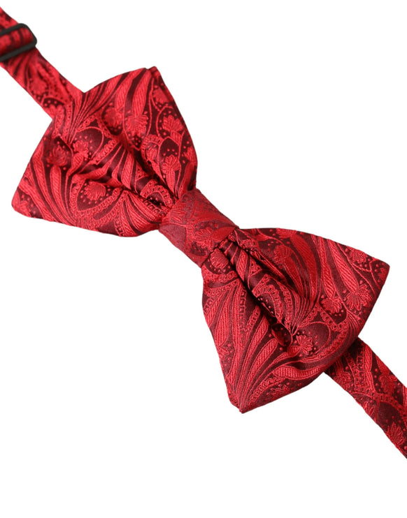 Brocade rouge Brocade Silk Adjustable Neck Men à noeud papillon