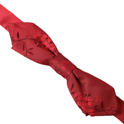 Brocade rouge Brocade Silk Adjustable Neck Men à noeud papillon