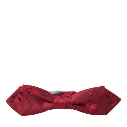 Brocade rouge Brocade Silk Adjustable Neck Men à noeud papillon