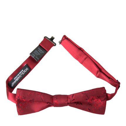 Brocade rouge Brocade Silk Adjustable Neck Men à noeud papillon