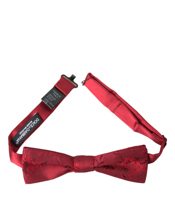 Brocade rouge Brocade Silk Adjustable Neck Men à noeud papillon