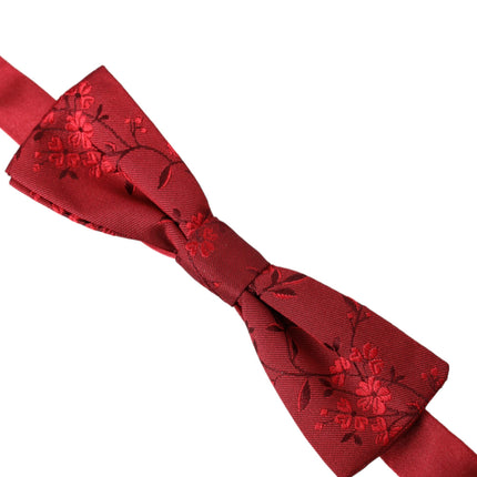 Brocade rouge Brocade Silk Adjustable Neck Men à noeud papillon