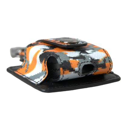 Multicolor camouflage print lederen logo metalen airpods kast