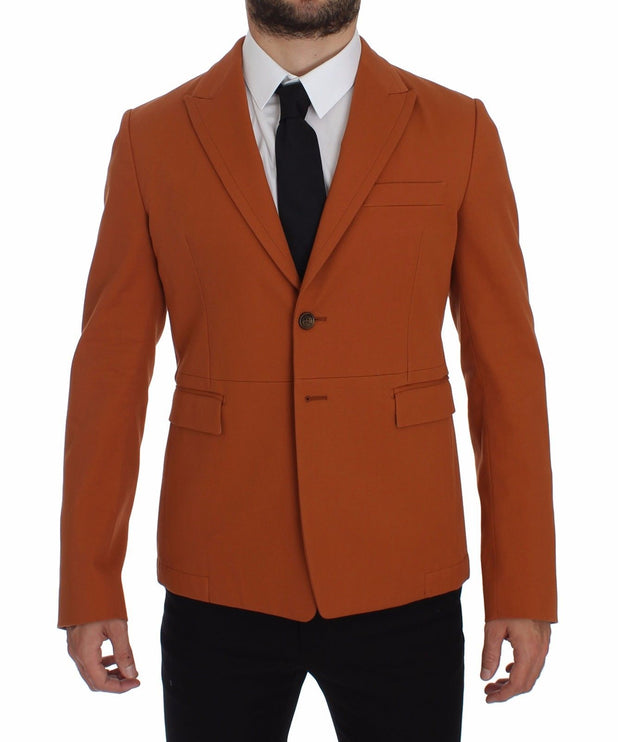 Élégant blazer en coton décontracté orange