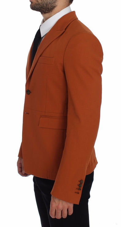 Élégant blazer en coton décontracté orange