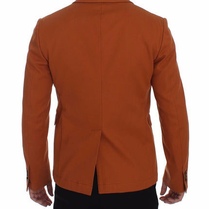 Elegante blazer de mezcla de algodón de algodón de naranja